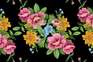 Elegant Design Possibilities with Black Background Seamless Floral Patterns