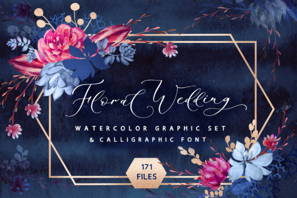Elegant Design Solutions with Floral Wedding Graphics Script