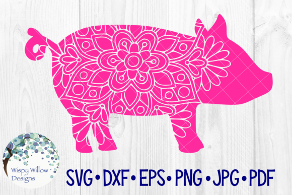 Floral Pig Mandala: Versatile Design for Creatives