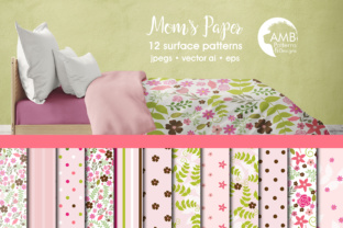 Floral Pink Papers for Creative Design Projects