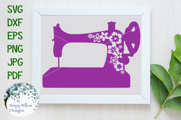 Floral Vintage Sewing Machine: A Timeless Typeface for Creative Projects