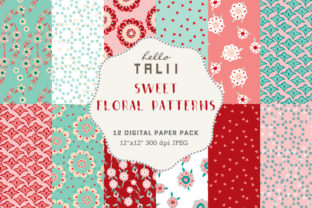 Sweet Floral Digital Papers for Creative Projects