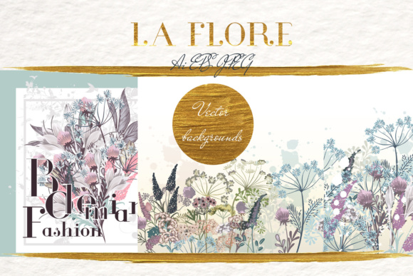 Vector Floral Backgrounds in Rustic Watercolor Style: A Practical Design Resource