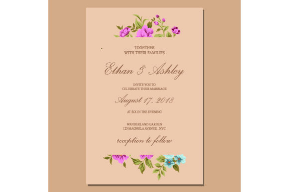 Wedding Invitation with Floral Frame: A Timeless Choice for Elegant Celebrations